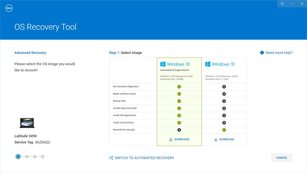 デルのリカバリUSBドライブを作成する